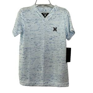 Hurley Boys Logo Print V-Neck Short Sleeve Tee T-Shirt NEW Size 5